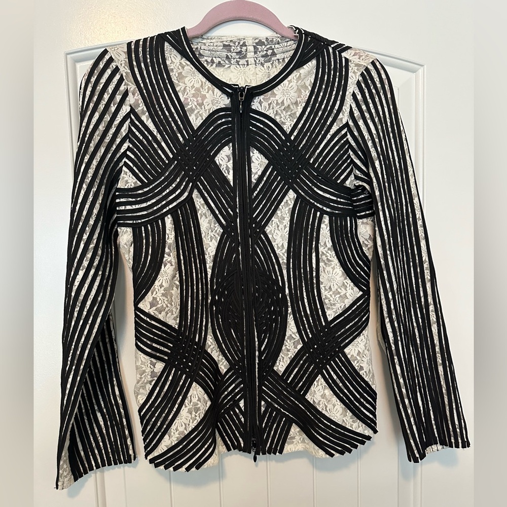Obstinee Versace Collection Jacket, Black and White. Vintage. Like New.